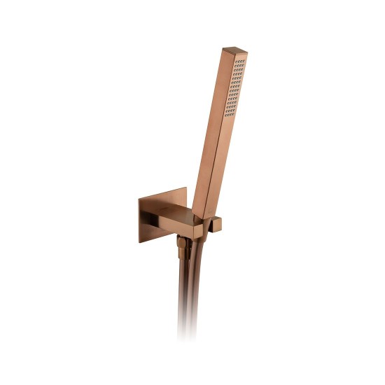 Vado, Instinct, Παροχή, Βάση, Σπιράλ 150cm και Τηλέφωνο, Brushed Bronze PVD