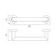 Vado Spa, Πετσετοκρεμάστρα και Λαβή 30cm, Brushed Black PVD Vado Spa, Πετσετοκρεμάστρα και Λαβή 30cm, Brushed Black PVD
