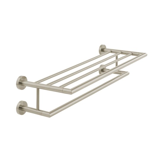 Vado Spa, Πετσετοθήκη με Πετσετοκρεμάστρα 60cm, Brushed Nickel PVD