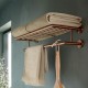 Vado Spa, Πετσετοθήκη με Πετσετοκρεμάστρα 60cm, Brushed Bronze PVD