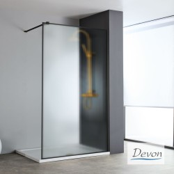 DEVON IWIS WALK-IN 87-89 εκ. H.200 FLUTED CLEAN-GLASS BLACK MATT DEVON IWIS WALK-IN 87-89 εκ. H.200 FLUTED CLEAN-GLASS BLACK MATT
