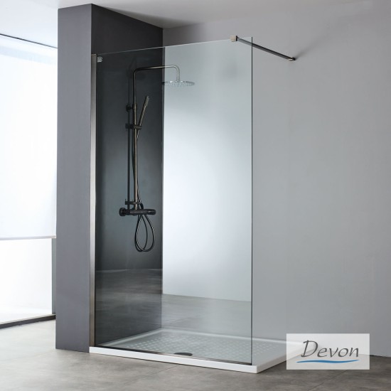 Devon Iwis Walk-In 76-78 H.220 Clean PVD Aisi304 Black Brushed