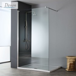 Devon Iwis Walk-In 86-88 H.220 Clean PVD Aisi304 Inox Brushed