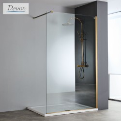 Devon Iwis Walk-In 86-88 H.220 Clean PVD Aisi304 Bronze Brushed