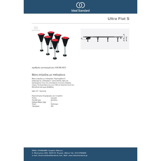 Ideal Standard, Βάση Στήριξης με Ποδαράκια.