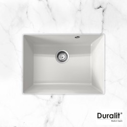 Duralit Νεροχύτης Βαρέου Τύπου Υποκαθήμενος 60X50cm, White Duralit Νεροχύτης Βαρέου Τύπου Υποκαθήμενος 60X50cm, White