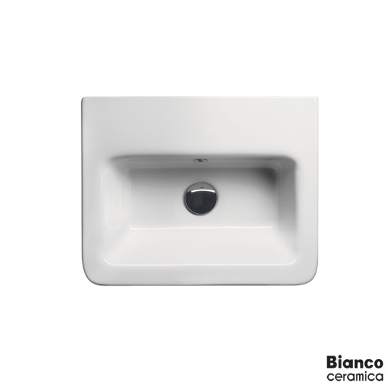 Bianco Ceramica City, Νιπτήρας Ελεύθερης Τοποθέτησης 50Χ40cm, με 1 Οπή, Λευκός Bianco Ceramica City, Νιπτήρας Ελεύθερης Τοποθέτησης 50Χ40cm, με 1 Οπή, Λευκός