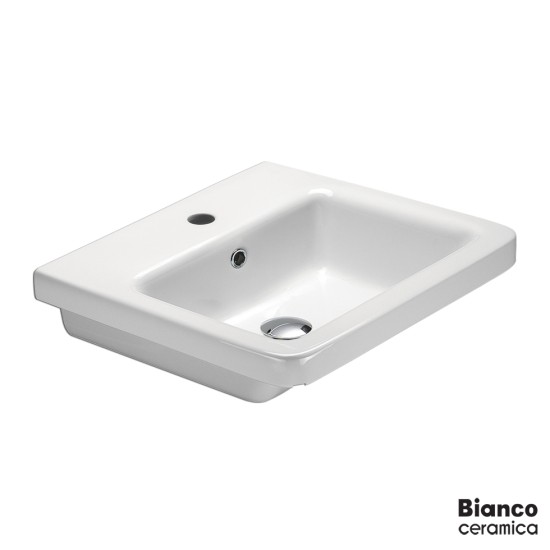 Bianco Ceramica City, Νιπτήρας Ελεύθερης Τοποθέτησης 50Χ40cm, με 1 Οπή, Λευκός Bianco Ceramica City, Νιπτήρας Ελεύθερης Τοποθέτησης 50Χ40cm, με 1 Οπή, Λευκός
