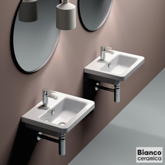 Bianco Ceramica City, Νιπτήρας Ελεύθερης Τοποθέτησης 50Χ40cm, με 1 Οπή, Λευκός Bianco Ceramica City, Νιπτήρας Ελεύθερης Τοποθέτησης 50Χ40cm, με 1 Οπή, Λευκός