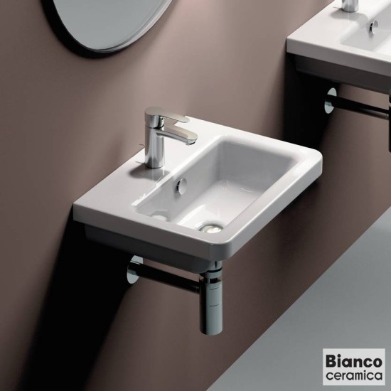 Bianco Ceramica City, Νιπτήρας Ελεύθερης Τοποθέτησης 50Χ40cm, με 1 Οπή, Λευκός Bianco Ceramica City, Νιπτήρας Ελεύθερης Τοποθέτησης 50Χ40cm, με 1 Οπή, Λευκός