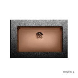 Apell Metamorfosis ,Ανοξείδωτος νεροχύτης υποκαθήμενος 75x44cm PVD Cooper