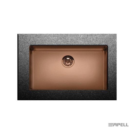 Apell Metamorfosis ,Ανοξείδωτος νεροχύτης υποκαθήμενος 75x44cm PVD Cooper