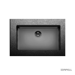 Apell Metamorfosis ,Ανοξείδωτος νεροχύτης υποκαθήμενος 75x44cm PVD Black Brushed