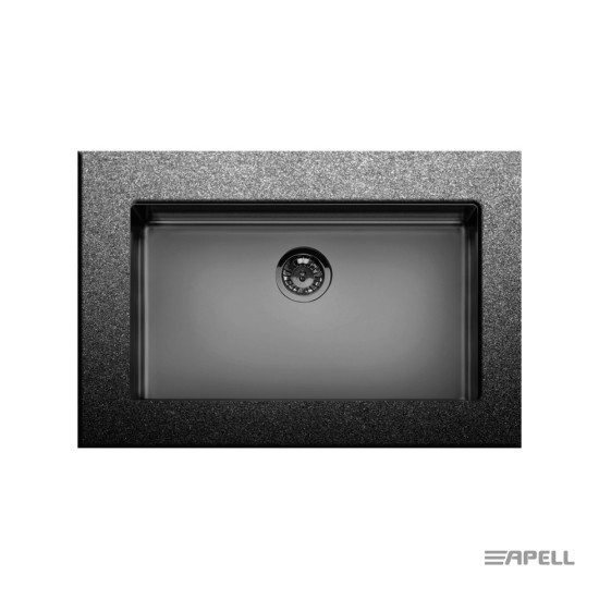Apell Metamorfosis ,Ανοξείδωτος νεροχύτης υποκαθήμενος 75x44cm PVD Black Brushed Apell Metamorfosis ,Ανοξείδωτος νεροχύτης υποκαθήμενος 75x44cm PVD Black Brushed