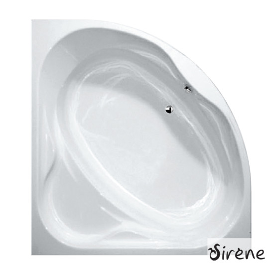 Sirene Modena 120x120cm, Γωνιακή Μπανιέρα Λευκή