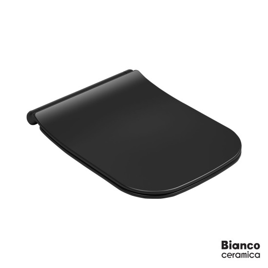 Bianco Ceramica Mizo Κάλυμμα Λεκάνης Slim Soft Close Black Matt