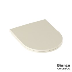 Bianco Ceramica Κάλυμμα λεκάνης Slim Soft-close από βακελίτη γρήγορης απασφάλισης Ivory Matt