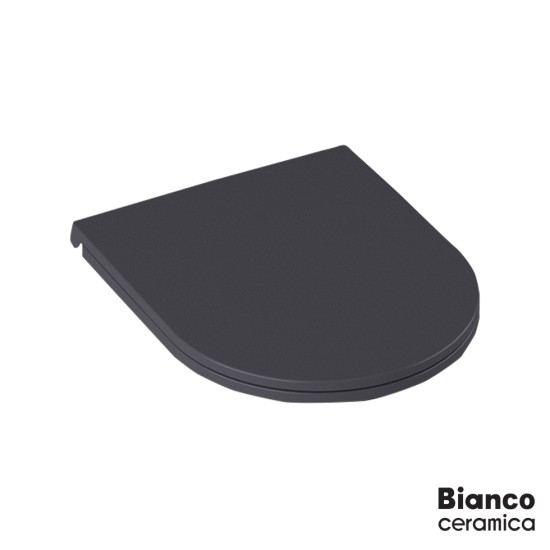 Bianco Ceramica Κάλυμμα λεκάνης Slim Soft-close από βακελίτη Quick Release Antracite Matt