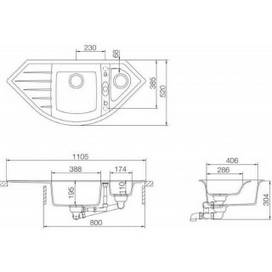 Schock Genius C-150, Νεροχύτης 111x52, Χρώματος Alaska