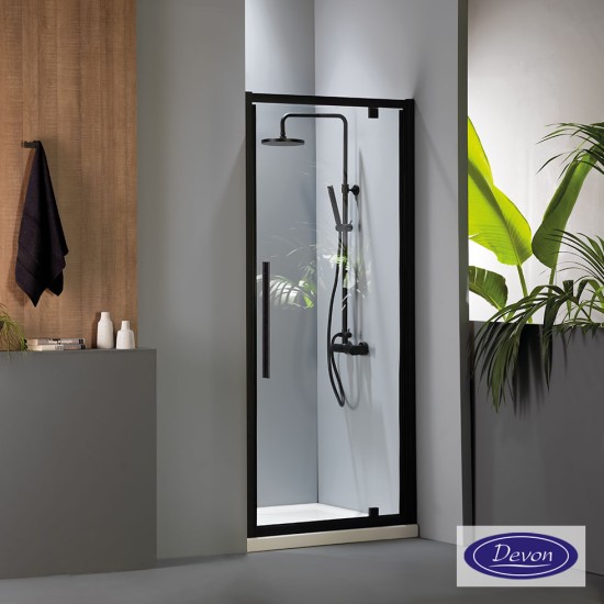 PIVOT 90  (87-91εκ) DEVON FLOW CLEAN-GLASS BLACK MATT