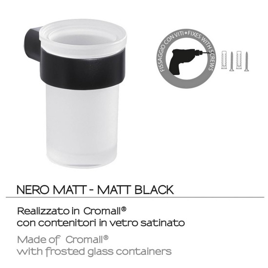 Gedy Pirenei, Επίτοιχη Ποτηροθήκη, Black Matt