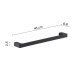 Gedy Pirenei, Επίτοιχη Πετσετοθήκη 45cm, Black Matt
