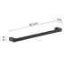 Gedy Pirenei, Επίτοιχη Πετσετοκρεμάστρα 60cm, Black Matt