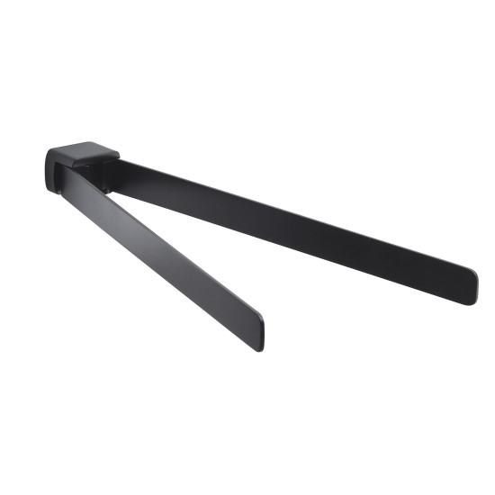 Gedy Pirenei, Επίτοιχη Διπλή Πετσετοθήκη 45cm, Black Matt