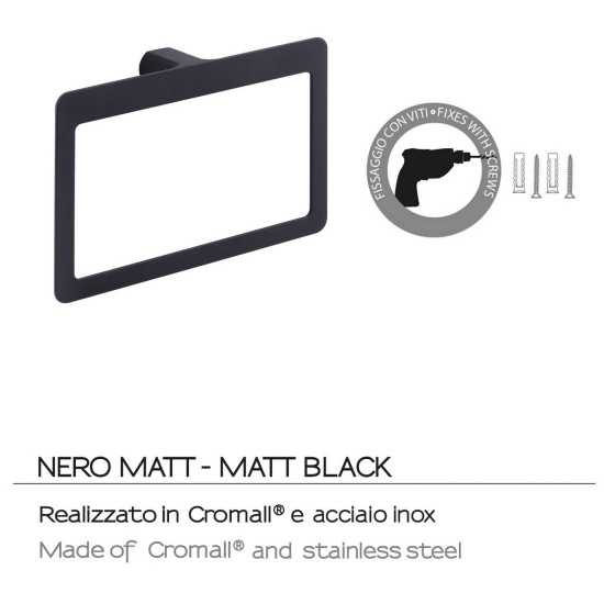 Gedy Pirenei, Επίτοιχος Κρίκος, Black Matt Gedy Pirenei, Επίτοιχος Κρίκος, Black Matt