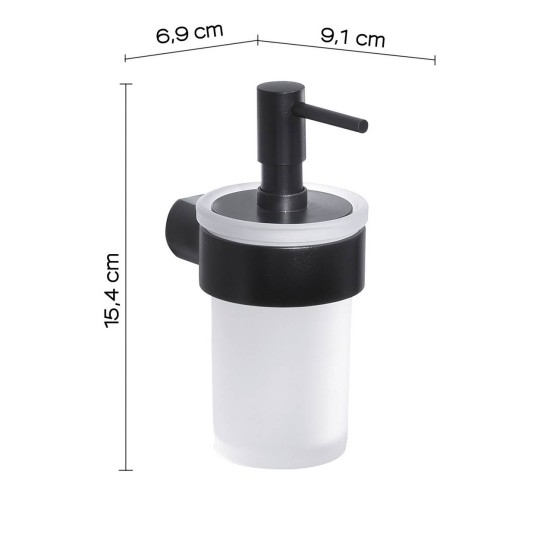 Gedy Pirenei, Επίτοιχο Dispenser, Black Matt