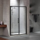Devon Primus Plus (Pivot - Infill) 120, Clear, Clean Glass. Black Mat