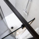 Devon Primus Plus (Pivot - Infill) 120, Clear, Clean Glass. Black Mat