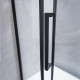 Devon Primus Plus (Pivot - Infill) 120, Clear, Clean Glass. Black Mat