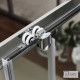 Axis Quadrant 90 (87-89cm), Διαχωριστικό ντουζιέρας ημικυκλικό, Χρωμέ Clean Glass.