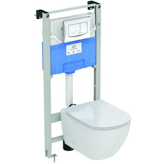 Ideal Standard ProSys™ 120 εντοιχιζόμενο καζανάκι με πλαίσιο στήριξης δαπέδου για κρεμαστή λεκάνη