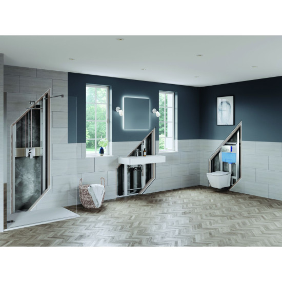 Ideal Standard ProSys™ 120 εντοιχιζόμενο καζανάκι με πλαίσιο στήριξης δαπέδου για κρεμαστή λεκάνη