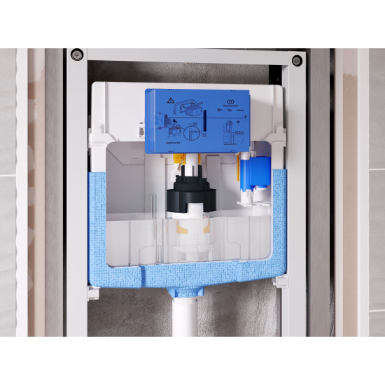 Ideal Standard ProSys™ 120 εντοιχιζόμενο καζανάκι με πλαίσιο στήριξης δαπέδου για κρεμαστή λεκάνη