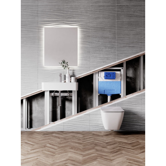 Ideal Standard ProSys™ 120 εντοιχιζόμενο καζανάκι με πλαίσιο στήριξης δαπέδου για κρεμαστή λεκάνη