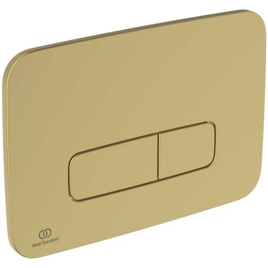 Ideal Standard Oleas M3, πλακέτα II λειτουργιών, για καζανάκι ProSys, Brushed Gold