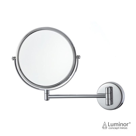Luminor, Μεγενθυντικός Καθρέπτης X3, D 20cm, με Βραχίονα, Διπλής Όψης, Χρωμε