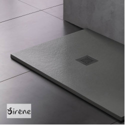 Sirene Slate Cast Marble (Χυτό Μάρμαρο), Ντουζιέρα 140x80x2,6cm, Beton Matt, με Βαλβίδα Sirene Slate Cast Marble (Χυτό Μάρμαρο), Ντουζιέρα 140x80x2,6cm, Beton Matt, με Βαλβίδα