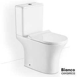 Bianco Ceramica AIDA RIMLESS χαμηλής πίεσης κάτωστομια, Slim soft-close