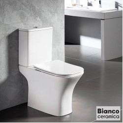 Bianco Ceramica DELIA RIMLESS & αποσπώμενο κάλυμμα βακελίτη Slim soft-close