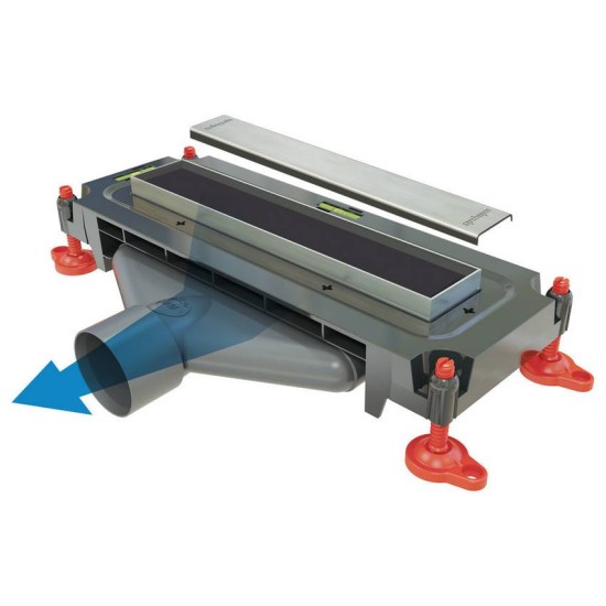 Wirquin So Low SL210, Κανάλι Ντούς 21cm, Inox