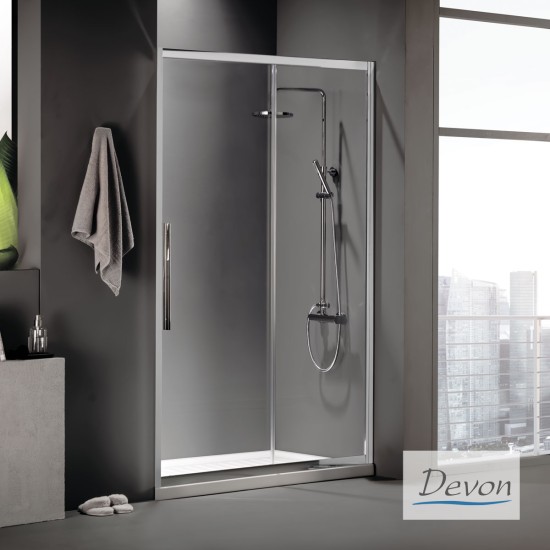 SLIDER 120  (117-121εκ) H.220 DEVON FLOW CLEAN-GLASS CHROME