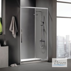 SLIDER 150  (147-151εκ) H.220 DEVON FLOW CLEAN-GLASS CHROME
