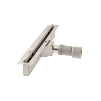 Baucer Slimround, Κανάλι με κυκλική ράβδο από ανοξείδωτο χάλυβα 90cm, Χρωμέ.
