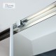 Devon Noxx Slider Διαχωριστικό Καμπίνας 100cm, Inoxx Brushed PVD