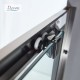 Devon Noxx Slider, Διαχωριστικό 140cm, Clean Glass, Black Brushed PVD