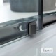 Devon Noxx Slider, Διαχωριστικό 160cm, Clean Glass, Black Brushed PVD